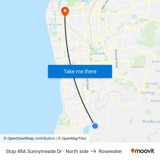 Stop 48A Sunnymeade Dr - North side to Rosewater map
