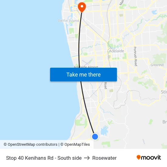 Stop 40 Kenihans Rd - South side to Rosewater map