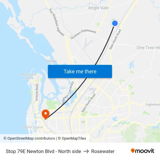 Stop 79E Newton Blvd - North side to Rosewater map