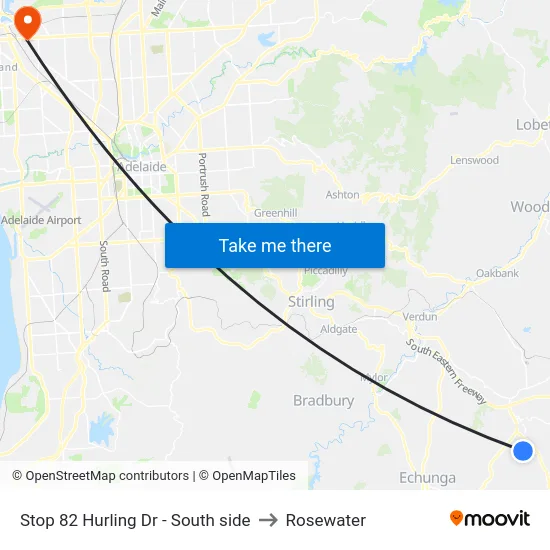 Stop 82 Hurling Dr - South side to Rosewater map