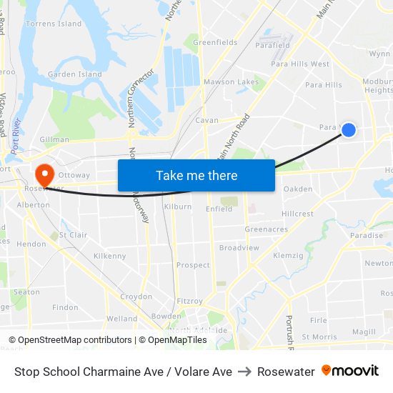 Stop School Charmaine Ave / Volare Ave to Rosewater map