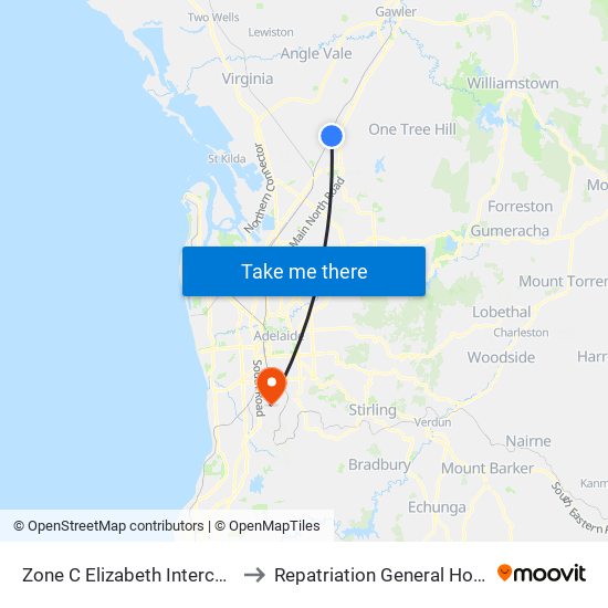 Zone C Elizabeth Interchange to Repatriation General Hospital map