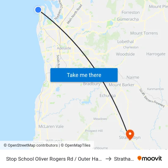 Stop School Oliver Rogers Rd / Outer Harbor Railway to Strathalbyn map