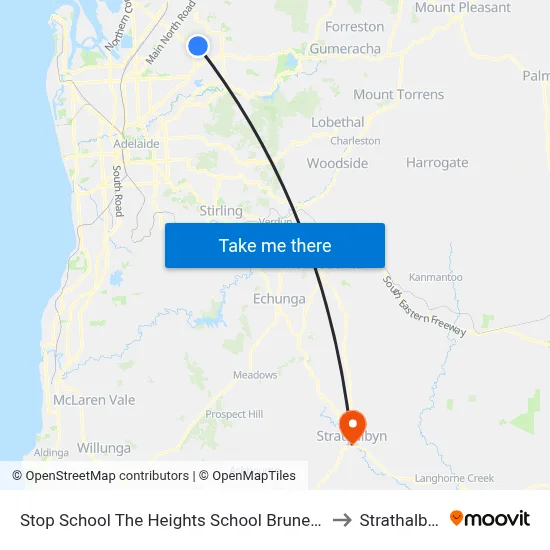 Stop School The Heights School Brunel Dr to Strathalbyn map