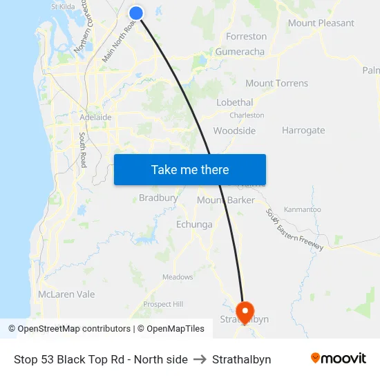 Stop 53 Black Top Rd - North side to Strathalbyn map