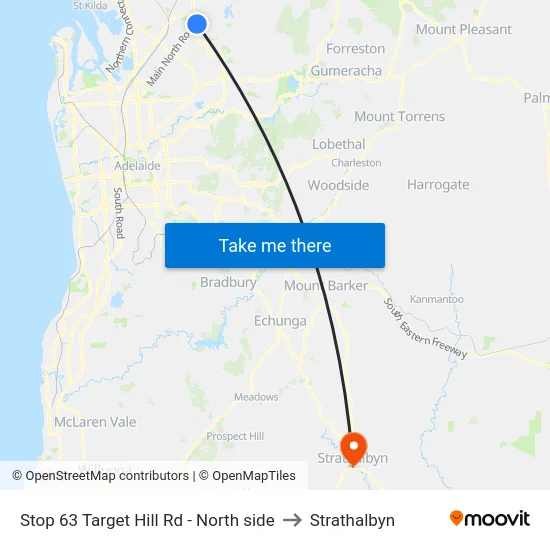 Stop 63 Target Hill Rd - North side to Strathalbyn map