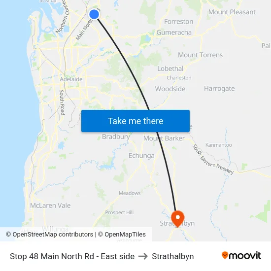 Stop 48 Main North Rd - East side to Strathalbyn map