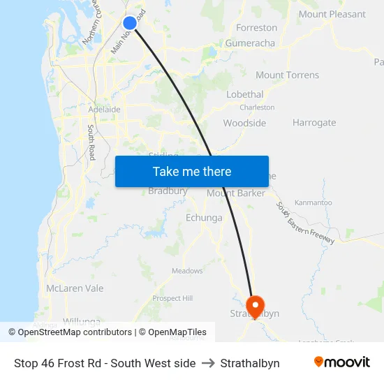 Stop 46 Frost Rd - South West side to Strathalbyn map