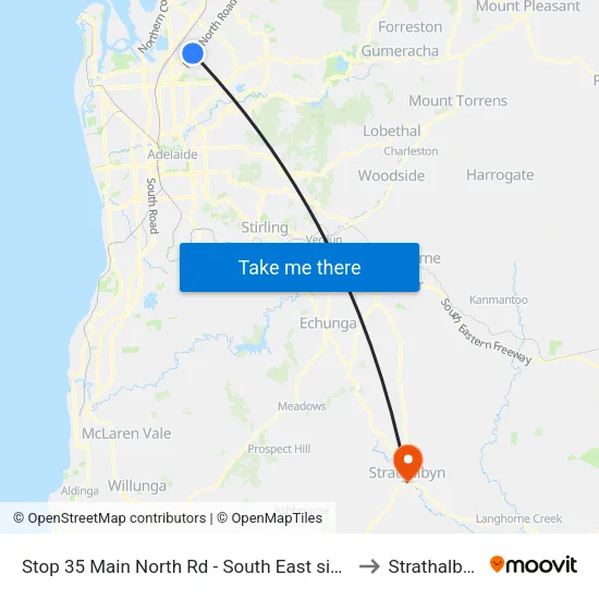 Stop 35 Main North Rd - South East side to Strathalbyn map
