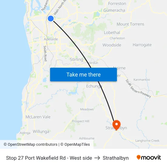 Stop 27 Port Wakefield Rd - West side to Strathalbyn map