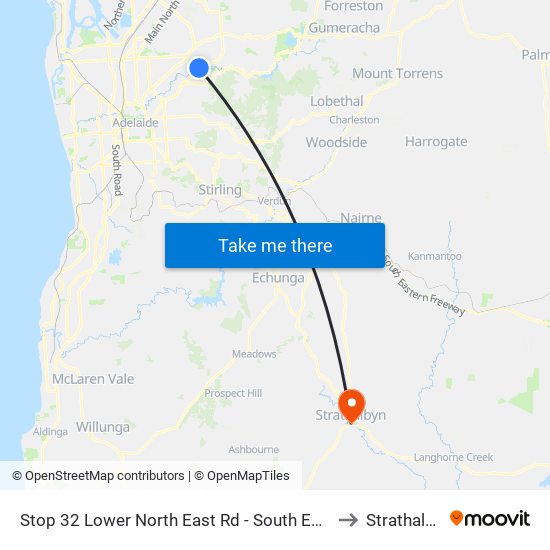 Stop 32 Lower North East Rd - South East side to Strathalbyn map