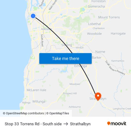 Stop 33 Torrens Rd - South side to Strathalbyn map