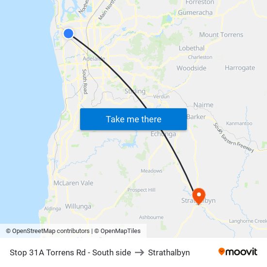 Stop 31A Torrens Rd - South side to Strathalbyn map