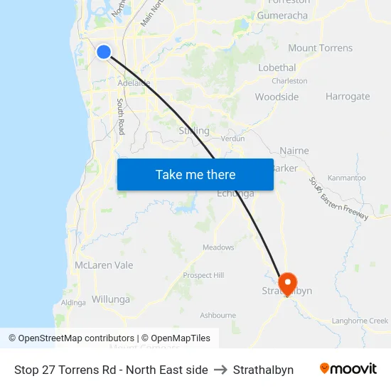 Stop 27 Torrens Rd - North East side to Strathalbyn map