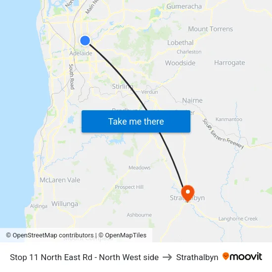 Stop 11 North East Rd - North West side to Strathalbyn map