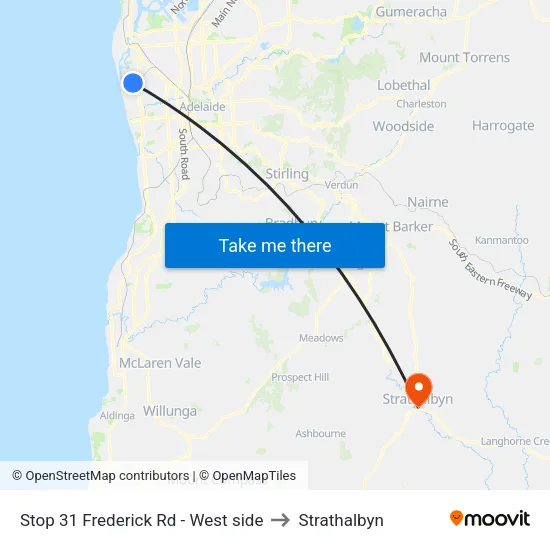 Stop 31 Frederick Rd - West side to Strathalbyn map