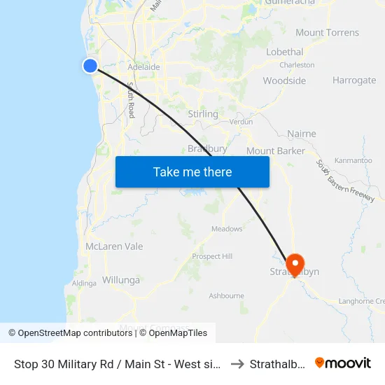 Stop 30 Military Rd / Main St - West side to Strathalbyn map