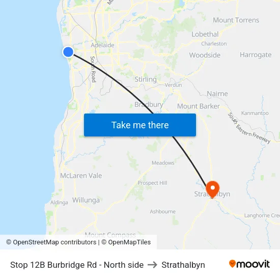 Stop 12B Burbridge Rd - North side to Strathalbyn map