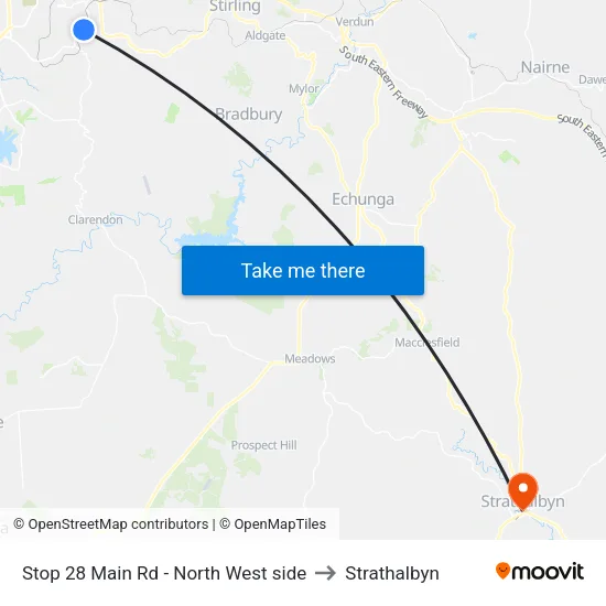 Stop 28 Main Rd - North West side to Strathalbyn map