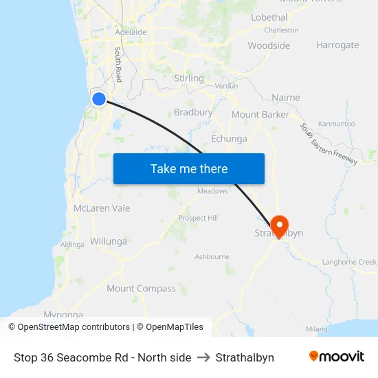 Stop 36 Seacombe Rd - North side to Strathalbyn map