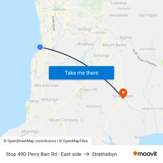 Stop 49D Perry Barr Rd - East side to Strathalbyn map