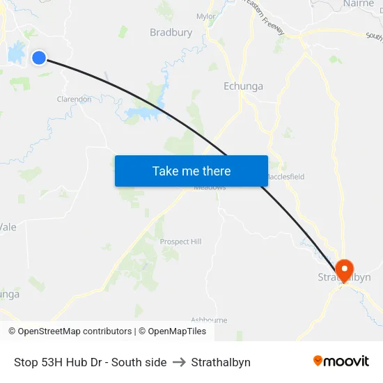 Stop 53H Hub Dr - South side to Strathalbyn map