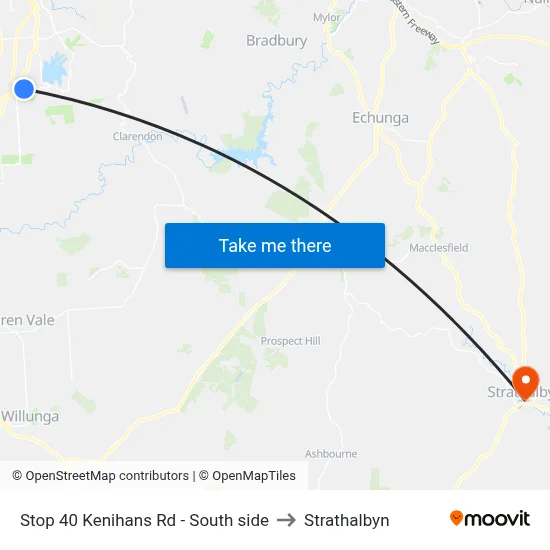 Stop 40 Kenihans Rd - South side to Strathalbyn map