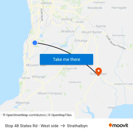 Stop 48 States Rd - West side to Strathalbyn map