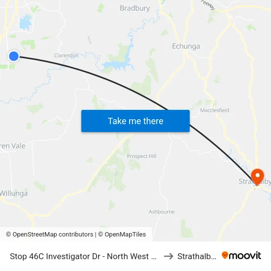 Stop 46C Investigator Dr - North West side to Strathalbyn map