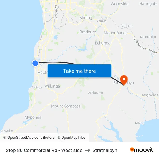 Stop 80 Commercial Rd - West side to Strathalbyn map