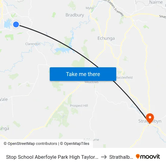 Stop School Aberfoyle Park High Taylors Rd to Strathalbyn map