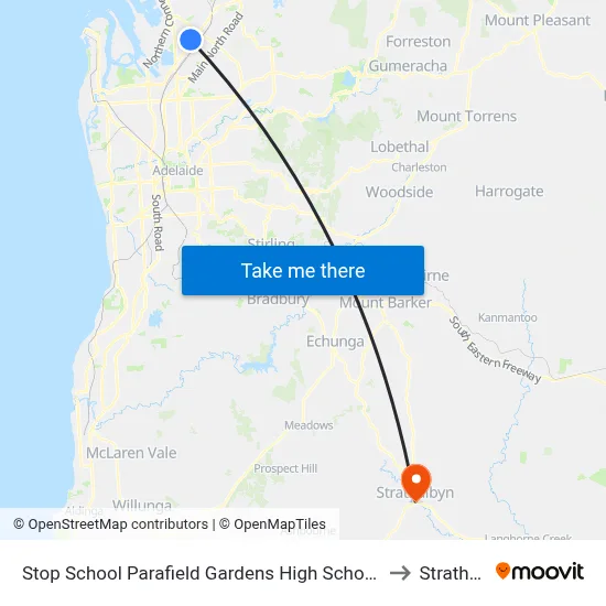 Stop School Parafield Gardens High School Shepherdson Rd to Strathalbyn map