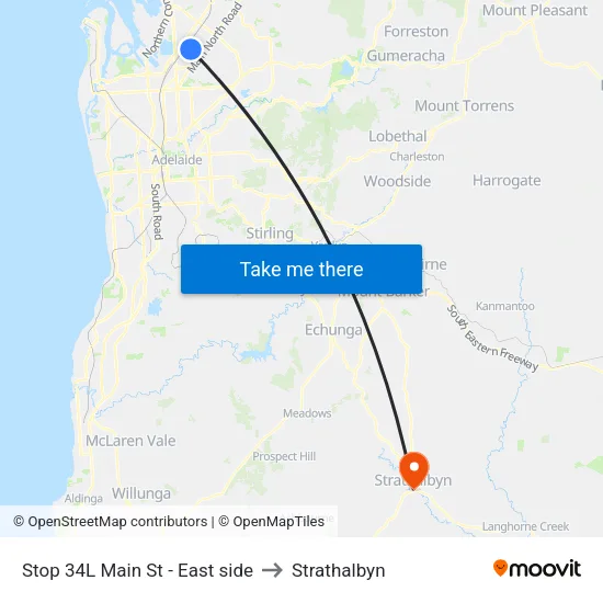 Stop 34L Main St - East side to Strathalbyn map