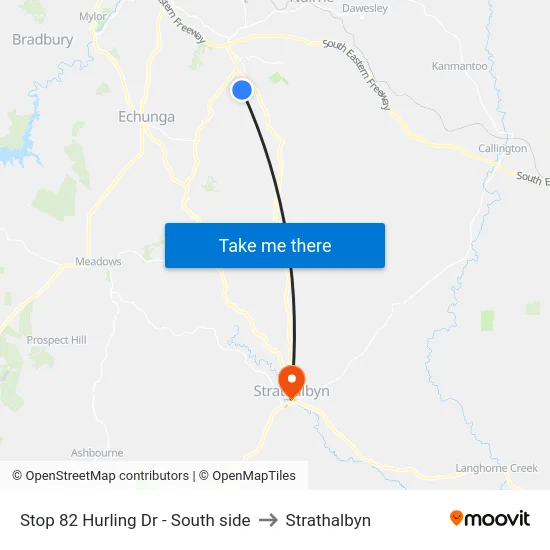 Stop 82 Hurling Dr - South side to Strathalbyn map