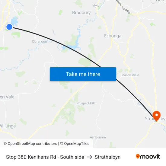 Stop 38E Kenihans Rd - South side to Strathalbyn map