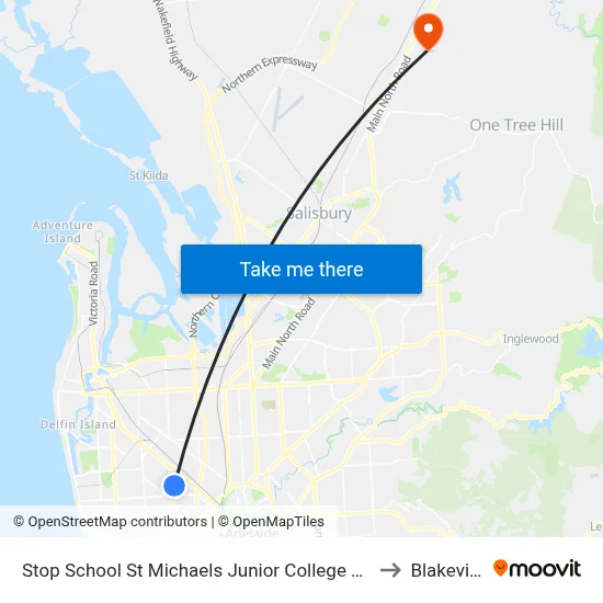 Stop School St Michaels Junior College East Av to Blakeview map