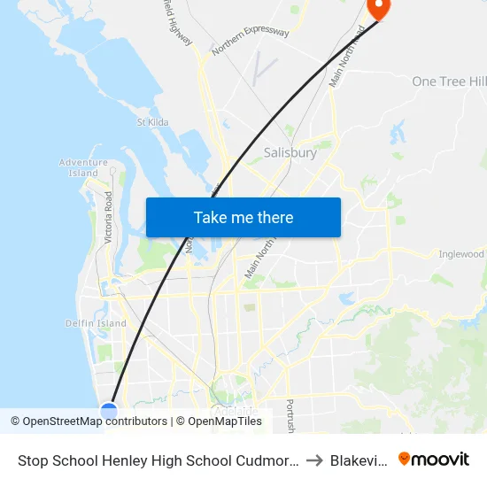 Stop School Henley High School Cudmore Tce to Blakeview map