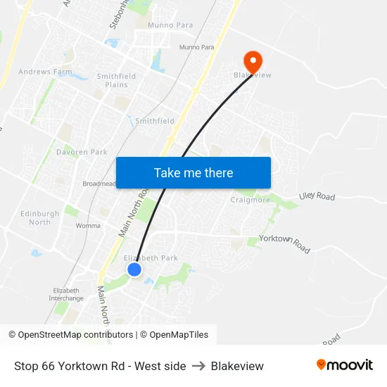 Stop 66 Yorktown Rd - West side to Blakeview map