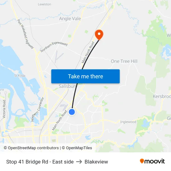 Stop 41 Bridge Rd - East side to Blakeview map