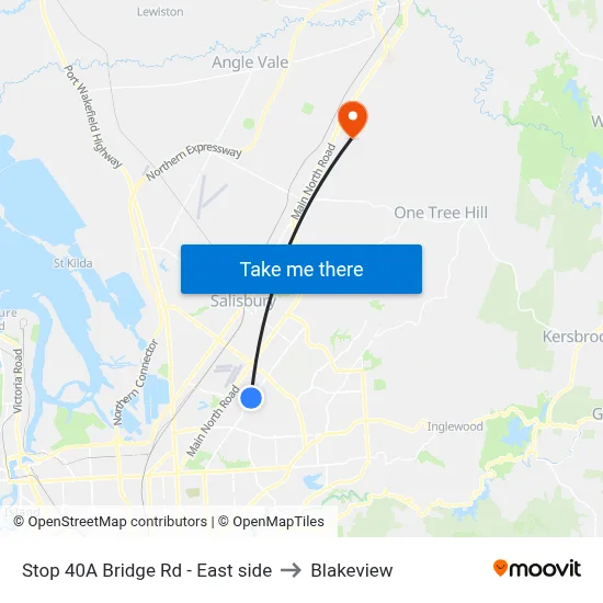 Stop 40A Bridge Rd - East side to Blakeview map