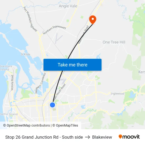 Stop 26 Grand Junction Rd - South side to Blakeview map