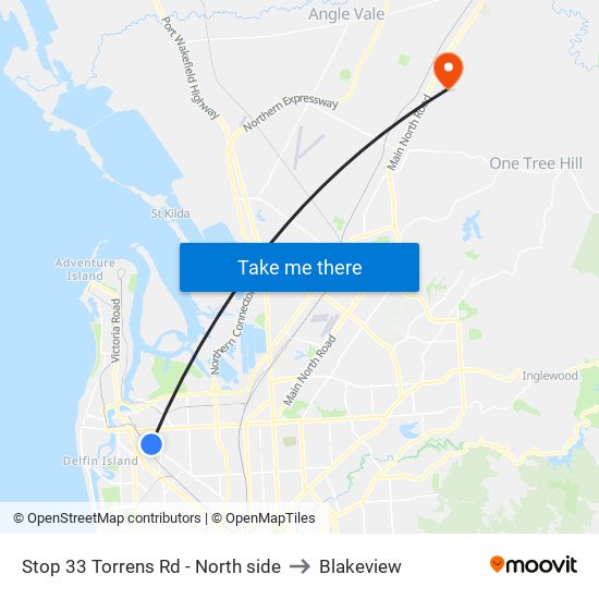 Stop 33 Torrens Rd - North side to Blakeview map