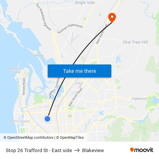 Stop 26 Trafford St - East side to Blakeview map