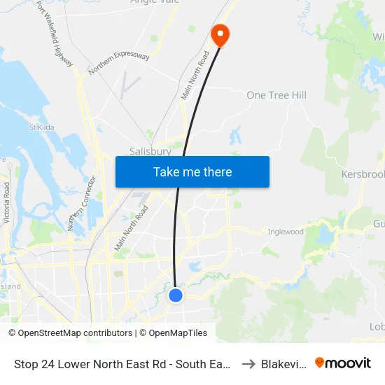 Stop 24 Lower North East Rd - South East side to Blakeview map