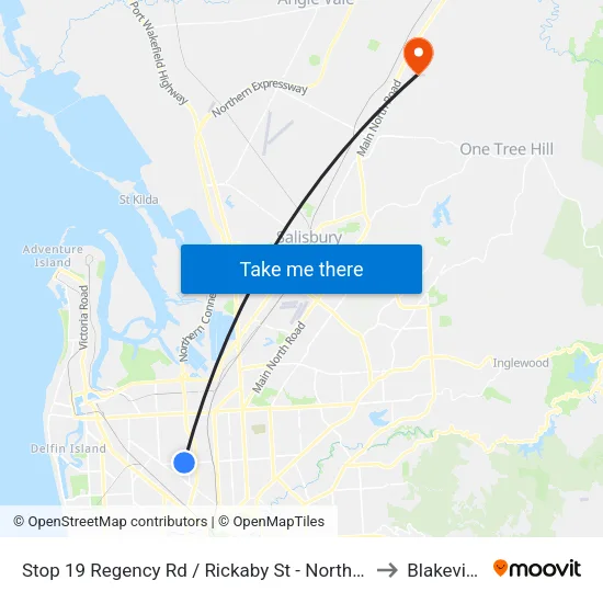 Stop 19 Regency Rd / Rickaby St - North side to Blakeview map