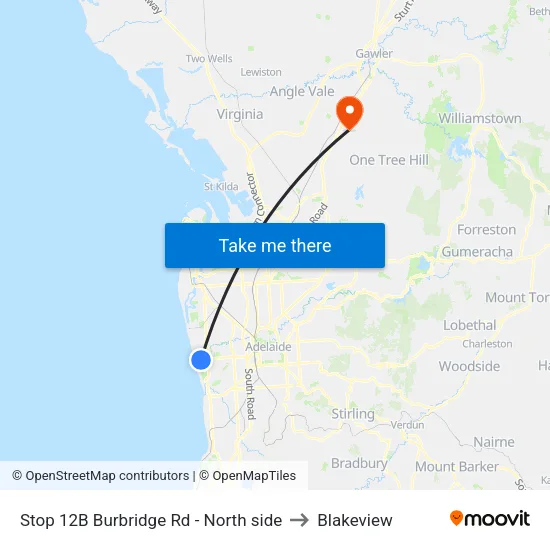 Stop 12B Burbridge Rd - North side to Blakeview map