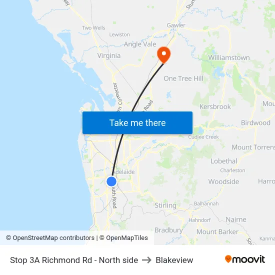 Stop 3A Richmond Rd - North side to Blakeview map
