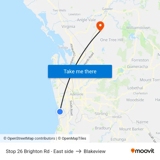 Stop 26 Brighton Rd - East side to Blakeview map