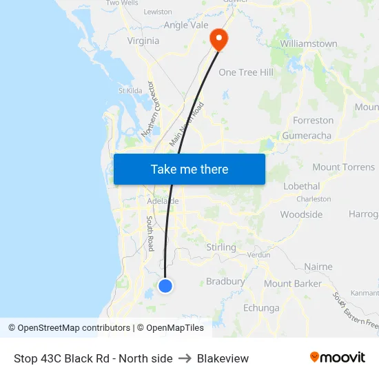 Stop 43C Black Rd - North side to Blakeview map