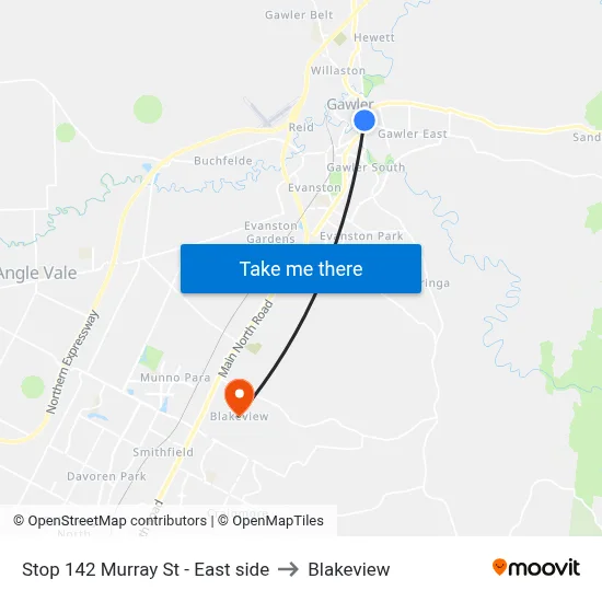 Stop 142 Murray St - East side to Blakeview map